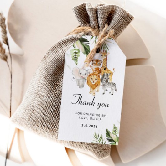 サファリの誕生日感謝していユーラベル ギフトタグ