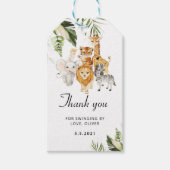 サファリの誕生日感謝していユーラベル ギフトタグ (正面)