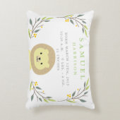 サファリの誕生Statsのライオンの子供部屋の枕 アクセントクッション (正面(垂直))