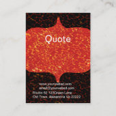 サファリの赤いヒョウのプリントの魅力の女性 名刺 (裏面)