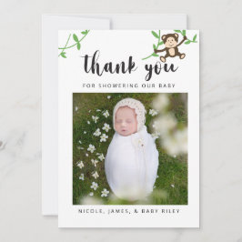 サファリの赤ちゃんシャワーありがとうジャングル動物 招待状