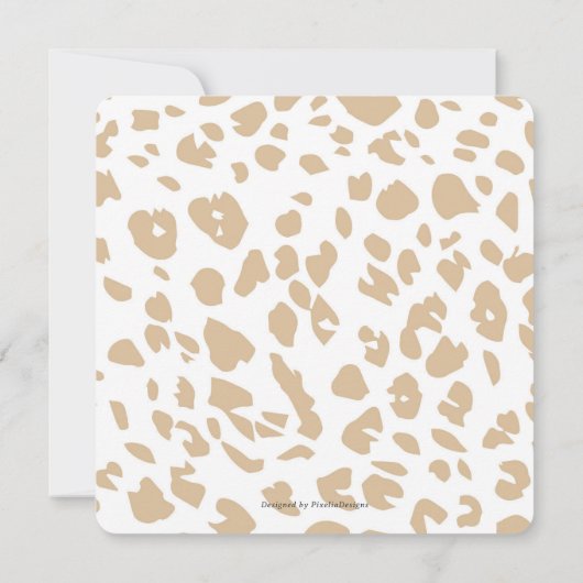 サファリの赤ちゃんシャワーに行く小さなワイルドワン 招待状 (裏面)