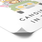 サファリの赤ちゃんシャワーのゲームのサインの数を推測 ポスター (角)