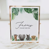 サファリの赤ちゃんシャワーの好意サイン ポスター