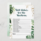 サファリの赤ちゃんシャワーゲーム – お願い生まれたばかりの 招待状 (正面/裏面)