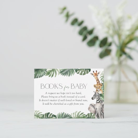 サファリの赤ちゃんシャワーベビー エンクロージャーカード (スタンド正面)