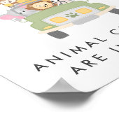 サファリの赤ちゃんシャワー推測ゲームの記号の数 ポスター (角)