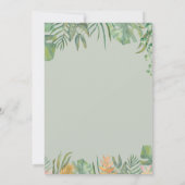 サファリの赤ちゃんシャワー熱帯動物の赤ちゃんシャワー 招待状 (裏面)