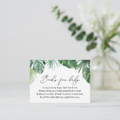 サファリの赤ちゃんシャワー緑の本ベビー エンクロージャーカード (スタンド正面)