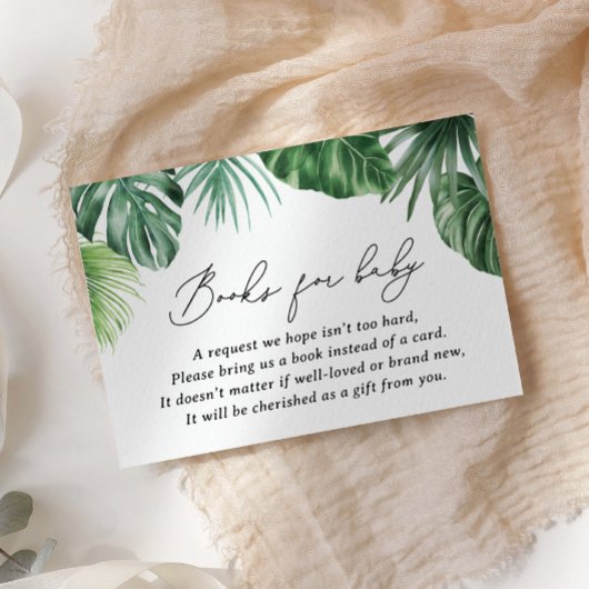 サファリの赤ちゃんシャワー緑の本ベビー エンクロージャーカード