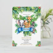 サファリの赤ちゃんシャワー野生の自分が途中にある 招待状 (スタンド正面)