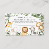 サファリの赤ちゃんシャワーMommy's Belly Card エンクロージャーカード (正面)