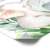 サファリの赤ちゃん動物の緑の赤ちゃんシャワーへようこそ ポスター (角)