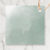 サファリの赤ちゃん動物の緑の赤ちゃんシャワー感謝してい フェイバータグ (裏面)