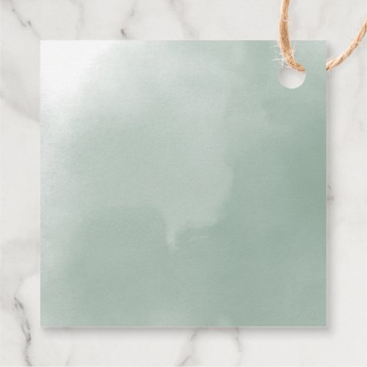 サファリの赤ちゃん動物の緑の赤ちゃんシャワー感謝してい フェイバータグ (裏面)