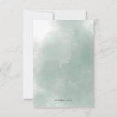 サファリの赤ちゃん動物の緑の赤ちゃんシャワー サンキューカード (裏面)