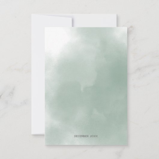 サファリの赤ちゃん動物の緑の赤ちゃんシャワー サンキューカード (裏面)