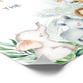 サファリの赤ちゃん動物の赤ちゃんシャワー推測ゲーム ポスター (角)