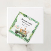 サファリの赤ちゃん動物ジャングル熱帯赤ちゃんシャワー フェイバータグ (インサイチュ)