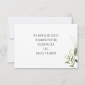 サファリの赤ん坊の動物と緑 サンキューカード (裏面)