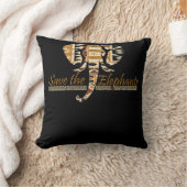 サファリの野生のアフリカの象の愛好家 クッション (ブランケット)