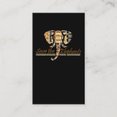 サファリの野生のアフリカの象の愛好家 名刺 (正面)