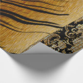 サファリの騎士エレガントな動物 ラッピングペーパー (コーナー)