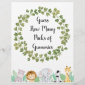 サファリはグミポスターのパックの数を推測 (正面)