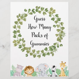 サファリはグミポスターのパックの数を推測