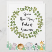 サファリはグミポスターのパックの数を推測 (正面/裏面)