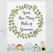 サファリはグミポスターのパックの数を推測 (裏面)