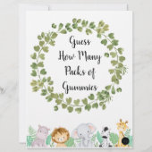 サファリはグミポスターのパックの数を推測 (裏面)