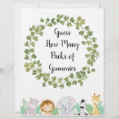 サファリはグミポスターのパックの数を推測 (正面)