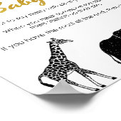 サファリは赤ちゃんシャワーゲームClothespinペグと言わない ポスター (角)