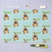 サファリよくはしゃぐモンキー – おもしろい&お洒落子供へ 薄葉紙 (クラフト)