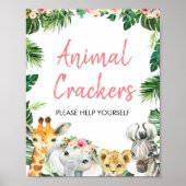 サファリをテーマにした誕生日パーティーのポスターサイン ポスター (正面)