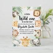サファリをテーマにした赤ちゃんシャワーの招待状 招待状 (スタンド正面)