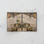 サファリアウトドアウェディングシャワー招待状 招待状 (内部)