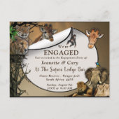 サファリアウトドア婚約 インビテーションポストカード (正面)