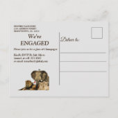 サファリアウトドア婚約 インビテーションポストカード (裏面)