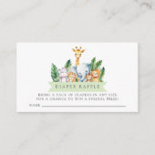 サファリアドベンチャーおむつラッフルチケット エンクロージャーカード (正面)