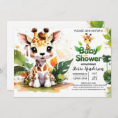 サファリアドベンチャーが赤ちゃんシャワーを始める 招待状 (正面/裏面)