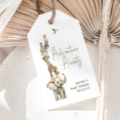 サファリアドベンチャーが赤ちゃんシャワーを待ってくれてありがとう ギフトタグ