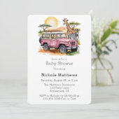 サファリアドベンチャーガールベビーシャワー 招待状 (スタンド正面)