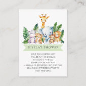 サファリアドベンチャーギフトディスプレイシャワー エンクロージャーカード (正面)