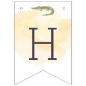 サファリアドベンチャーバースデーパーティー抱き枕 バンティングフラッグ (第2の旗)