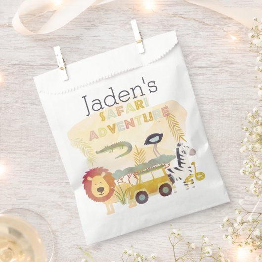 サファリアドベンチャーバースデーパーティー抱き枕 フェイバーバッグ (クリップ留めされた状態)