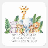 サファリアドベンチャーベビーシャワー住所 シール (正面)