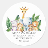 サファリアドベンチャーベビーシャワー住所 シール (正面)