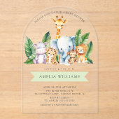 サファリアドベンチャーベビーシャワー招待状 アクリル招待状 (正面)